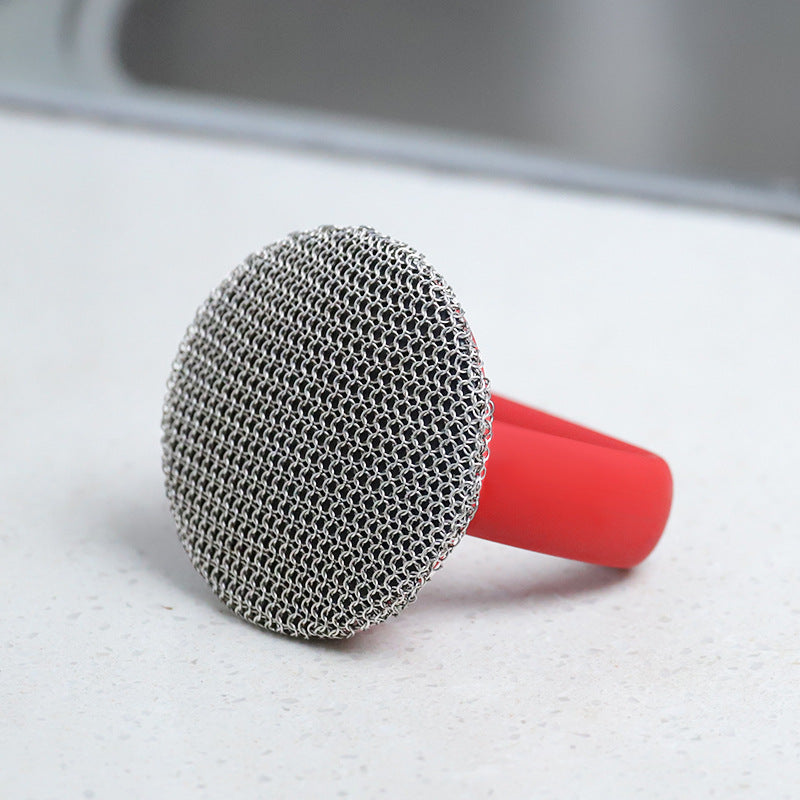 Cast Iron Skillet Scrubber, Stainless Steel Chainmail
