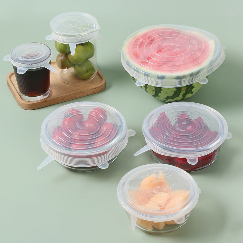 Reusable Silicone Stretch Lids (6-Piece Set)