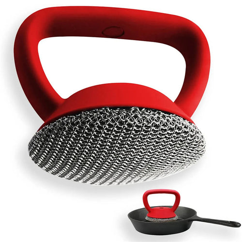 Cast Iron Skillet Scrubber, Stainless Steel Chainmail