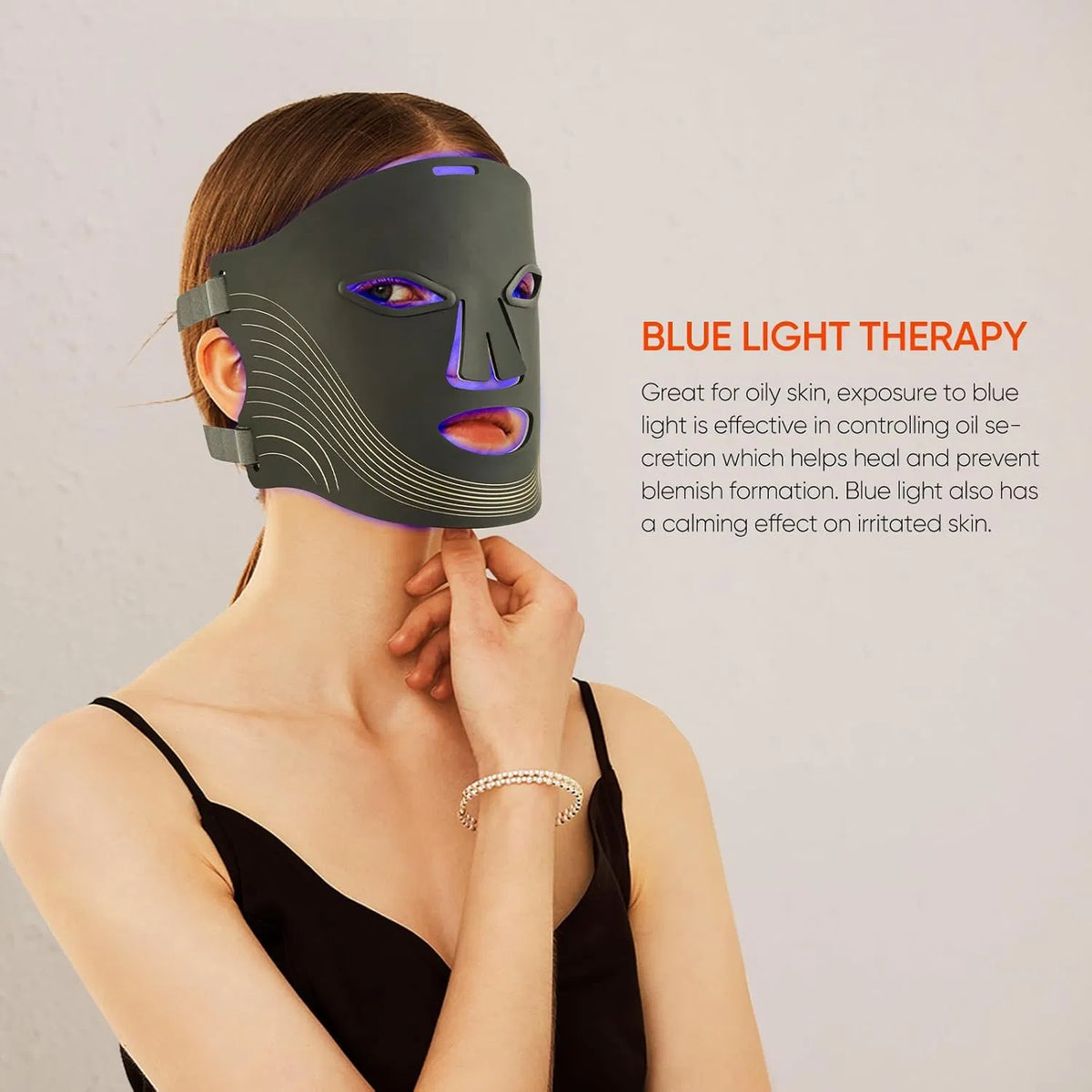 Wireless 7-Color LED Skincare Mask, Rechargeable