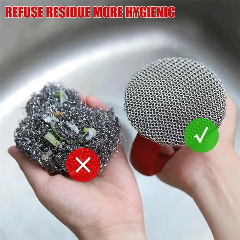 Cast Iron Skillet Scrubber, Stainless Steel Chainmail