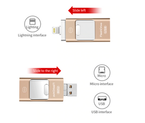 3-in-1 Portable USB Flash Drive for iPhone, iPad & Android