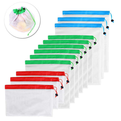 12pcs Reusable Mesh Produce Bags