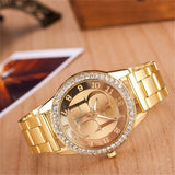 New CH Women's Luxury Gold Stainless Steel Sports Watch