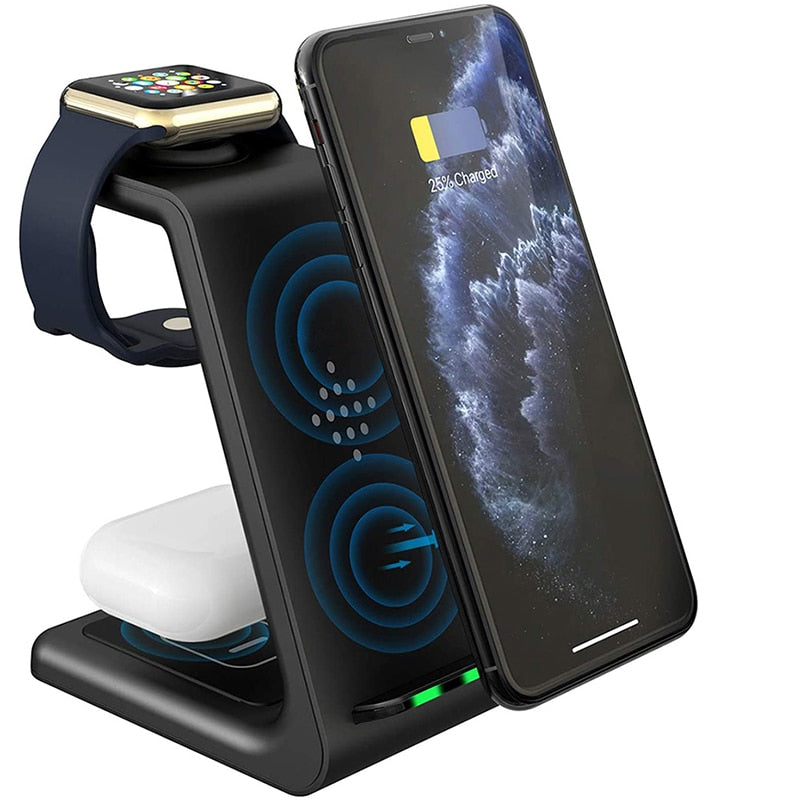 3 in 1 Wireless Charger For iPhone, Apple Watch, & Airpods