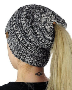 Ponytail Knit Beanie